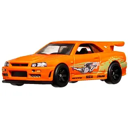 Автомодель Hot Wheels Форсаж Nissan Skyline GT-R BNR34 помаранчева (HNW46/HKD21) - мініатюра 4