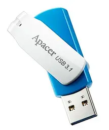 Флеш-накопичувач Apacer USB 3.1 AH357 64GB Blue (AP64GAH357U-1) - мініатюра 1