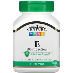 Вітамін E 21st Century 180 mg (400IU) 110 softgels
