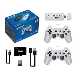 Ігрова приставка геймстик консоль Powkiddy Boyhom Y6 3D Linux Game Stick 64GB S905X2 + 10400 відеоігор - мініатюра 3