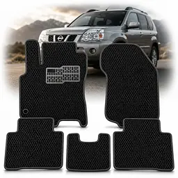 Килимки у салон EVA для Nissan X-Trail (Т-30) 2001-2007 з підп'ятником Чорні 5 шт