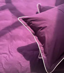 Комплект постільної білизни полуторний 155х215 см варена бавовна White Dream Слива (2010/1) - мініатюра 2