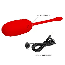 Віброяйце PRETTY LOVE Kirk Red 12 function vibrations PRETTY LOVE BI-014654-2 98610 - мініатюра 5