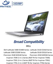 Antiee 4GVMP Акумулятор для ноутбука Dell Latitude 5400 5500 Precision 3540 Inspiron 7590 7591 7791 2 в 1 P84F P84F001 P42E P42E00 - мініатюра 3