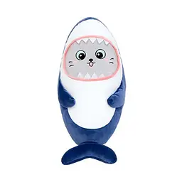 Дитяча м'яка іграшка "Кіт в костюмі акули" Bambi K15252, розмір 25 см