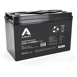 Акумулятор AZBIST Super GEL ASGEL-121000M8, Black Case, 12V 100.0Ah ( 329 x 172 x 215 ) Q1/36