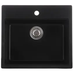 Кухонна мийка Zerix ZS-5751S-14 black металік ZX4602, Чорний матовий