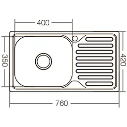 Кухонна мийка Zerix Z7642-08-180D decor ZX1603, Decor - мініатюра 4