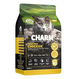 Сухий беззерновий корм для котів Charm Cage-Free Chicken Чарм холістик, Курка вільного вигулу 340 г (1001423)