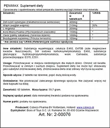 Таблетки для збільшення пеніса Cobeco Pharma Penimax Penis Fit Tabs 60 шт. - мініатюра 2