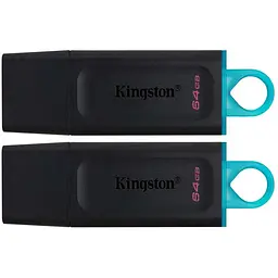 USB флеш накопичувач Kingston 2x64GB DT Exodia Black+Blue USB 3.2 (DTX/64GB-2P)