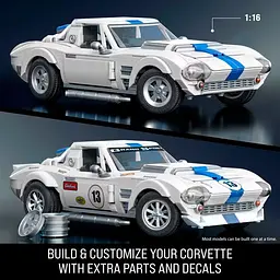 Колекційна машинка-конструктор Hot Wheels Mattel Brick Shop Elite Corvette Grand Sport (JGR31) - мініатюра 4