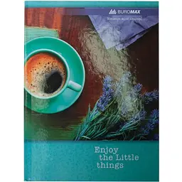 Книга канцелярська Buromax Romantic 96 аркушів в лінію А4 бірюзова (BM.2401-206)