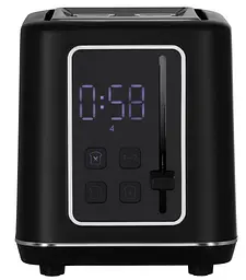 Тостер Ardesto T-K301E, Black, 800W, 2 тости, 2 відділення, 7 режимів підсмажування, дисплей з індикацією часу приготування, автоцентрування, кнопка скасування приготування, підігрів - мініатюра 5
