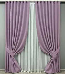 Комплект штор VR-Textil Ashen Night блекаут 2 шт 150x290 см бузковий (1844ш) - мініатюра 2
