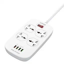 Мережевий фільтр-продовжувач LDNIO SC4407 (4 х розетки 4 х USB) 2.0 м - мініатюра 3