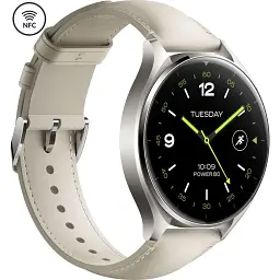 Смарт-годинник Xiaomi Watch 2 Titan BHR9306GL Gray Case White Leather Strap (1093970) - мініатюра 3