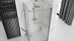 Душова кабіна Rea Punto 80x100 REA-K1889, Хром, Універсальна, прозорий - мініатюра 3