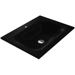 Умивальник Miraggio Jessel 600 mirastone black 0001464, Чорний матовий
