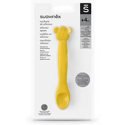 Ложка силіконова Suavinex Animal з мавпою жовта (401353) - мініатюра 3