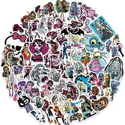 Стікерпак Монстр Хай Набір наклейок GeekLand Monster High 70 штук