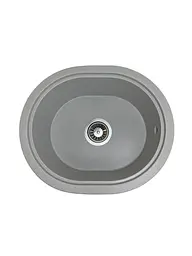 Кухонна мийка Adamant CIRCUM світло-сіра 500x425x180 мм, без крила 50 см
