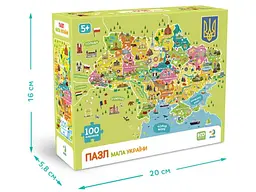 Пазл Мапа України, DoDo, 100 ел. - мініатюра 4