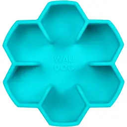 Миска собак та котів Waudog Silicone для повільного харчування 750 мл блакитна - мініатюра 2