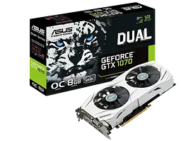 Відеокарта GeForce GTX 1070 8GB Asus Dual (DUAL-GTX1070-8G) Б/В