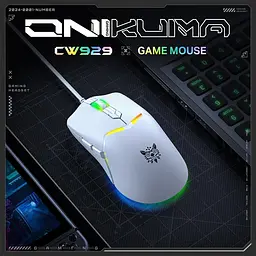 Комп'ютерна мишка Onikuma ігрова дротова з RGB підсвіткою та 6400 DPI для ПК та ноутбука Білий - мініатюра 4