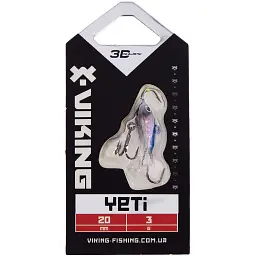 Балансир Viking Fishing Yeti Ice Jig 20mm 3.0g #1 Blue Glam - мініатюра 2