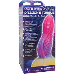 Фалоімітатор Doc Johnson Vac-U-Lock Fantasy Fuckers Dragon's Tongue - мініатюра 5