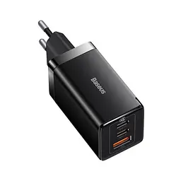 Зарядний пристрій Baseus 2xUSB-C 65 Вт + 1xUSB GaN + кабель USB-C — USB-C 100 Вт 1.0 м чорний (CCGP120201) - мініатюра 4