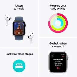 Смарт-годинник Apple Watch SE 2 GPS 40mm Starlight Aluminium Case w. Starlight Sport Band - S/M (MXEF3) - мініатюра 3