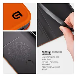 Чехол-книжка для Apple iPhone 17 Pro, OneFold Case, оранжевый, из экокожи (PU) и TPU, с магнитом, с подставкой и отделением для карт, трансформируется в подставку, противоударный, защита всего корпуса, ArmorStandart (ARM88739) - мініатюра 3