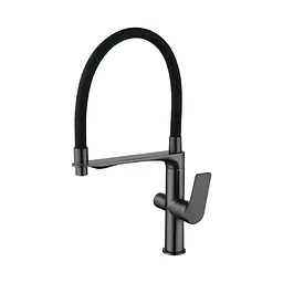 Змішувач для кухні на дві води з гнучким виливом Mixxus Premium Derby 021 graphite MI6612 Графіт