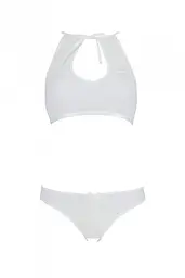 Комплект: бра Passion Ursula Set, трусики з ажурним декором та відкритим кроком, XXL/XXXL (білий) - мініатюра 3