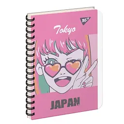 Блокнот пруж. В6 144арк. кліт. пласт. обкл. "Japan Tokyo" №681892/Yes/