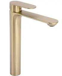 Змішувач для умивальника Rea Drop високий brushed gold REA-B4637
