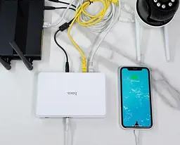 Джерело безперебійного живлення для роутерів Hoco DB25 Plus Emergency power bank 10000 mAh Mini DC UPS - мініатюра 5