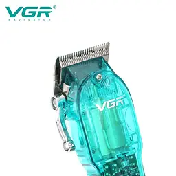 Професійна машинка для стрижки VGR Professional Clipper Transparent Green V-660 - мініатюра 4