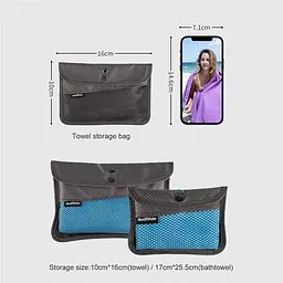 Рушник Fitness Naturehike (NH20FS009) 160-80см - антибактеріальний - фіолетовий - мініатюра 5