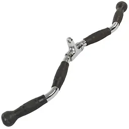 Ручка для верхньої тяги York Fitness 70см W-подібна з гумовими рукоятками, хром - мініатюра 3