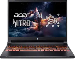 Ноутбук Acer 16 Nitro V 16 ANV16-42 WUXGA IPS/AMD R7-260/32GB/1TB/RTX 5060 8GB/Linux/Black (NH.U1GEU.005)