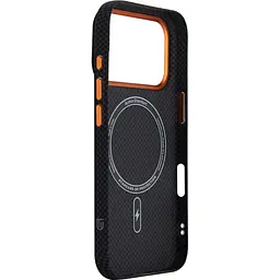 Чохол ArmorStandart LikeCarbon2 SE MagCase для Apple iPhone 17 Pro Kevlar Black Orange (ARM89164) [156301] - мініатюра 4