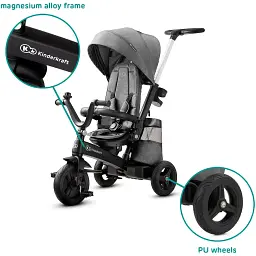 Триколісний велосипед Kinderkraft Easytwist Platinum Grey (KKRETWIGRY0000) - мініатюра 9