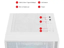 Корпус MSI MAG Forge 320R Airflow White - мініатюра 6