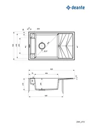 Мийка кухонна Deante Magnetic ZRM_G113 - мініатюра 6
