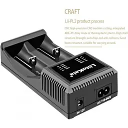 Зарядний пристрій для акумуляторів Liitokala 2 Slots, LED indicator, Li-ion(18650...RCR123...26650), NiMH(AA, AAA, SC, C) (Lii-PL2) - мініатюра 3