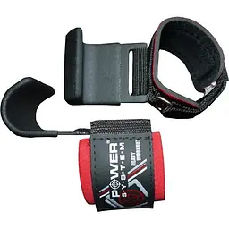 Лямки для тяги Power System PS-3310, Black/Red - мініатюра 2
